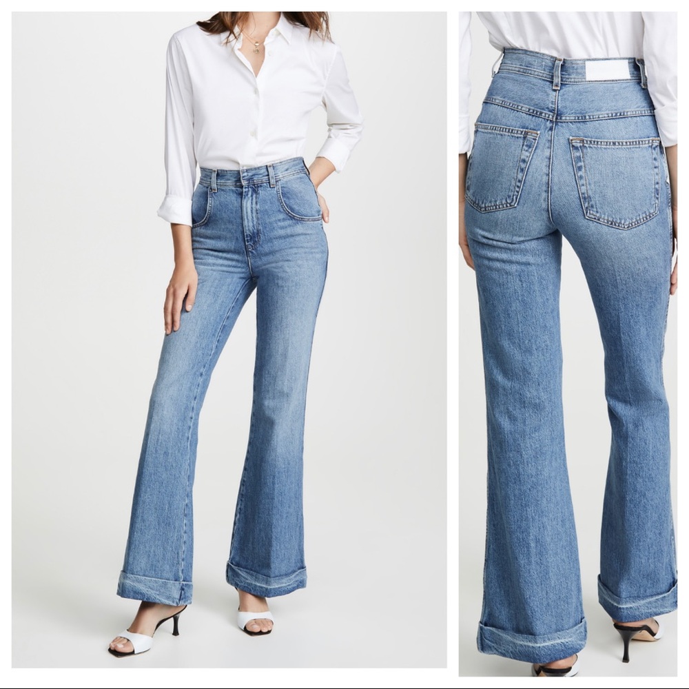 ‼️SOLD‼️ Re/Done High Waisted Cuffed Bell Bottom